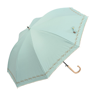 【Hoswa雨洋傘】日本同步上市 和風刺繡自動小直傘 台灣MIT福懋降溫傘布 雨傘陽傘 全遮光抗UV防曬傘 /現貨淺綠