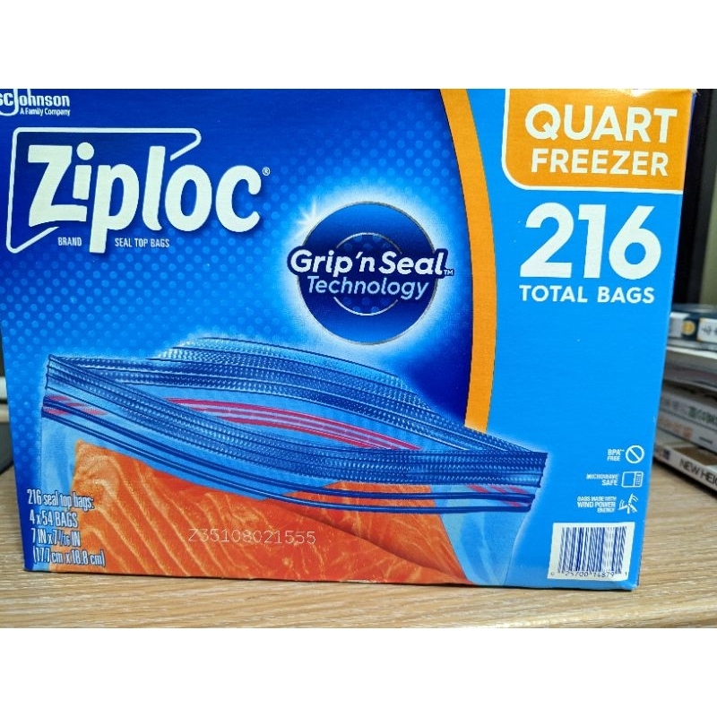 [好市多Costco拆售] Ziploc 雙層夾鏈冷凍保鮮袋 17.7公分 X 18.8公分