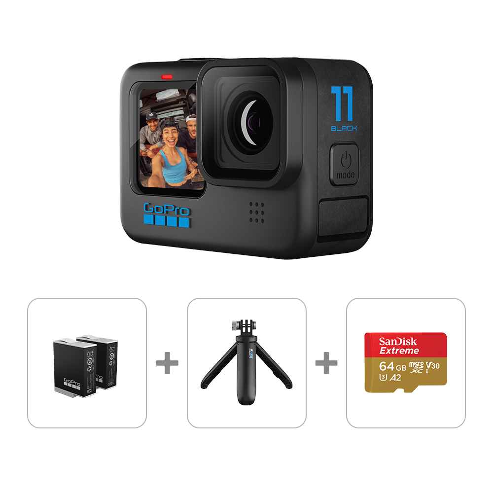 GoPro HERO11 Black自拍暢遊組-H11+Shorty+電池2入+64G