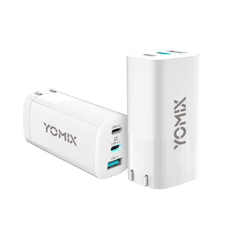 YOMIX 優迷 65W GaN氮化鎵三孔 筆電快充 (Type-C/USB充電器)