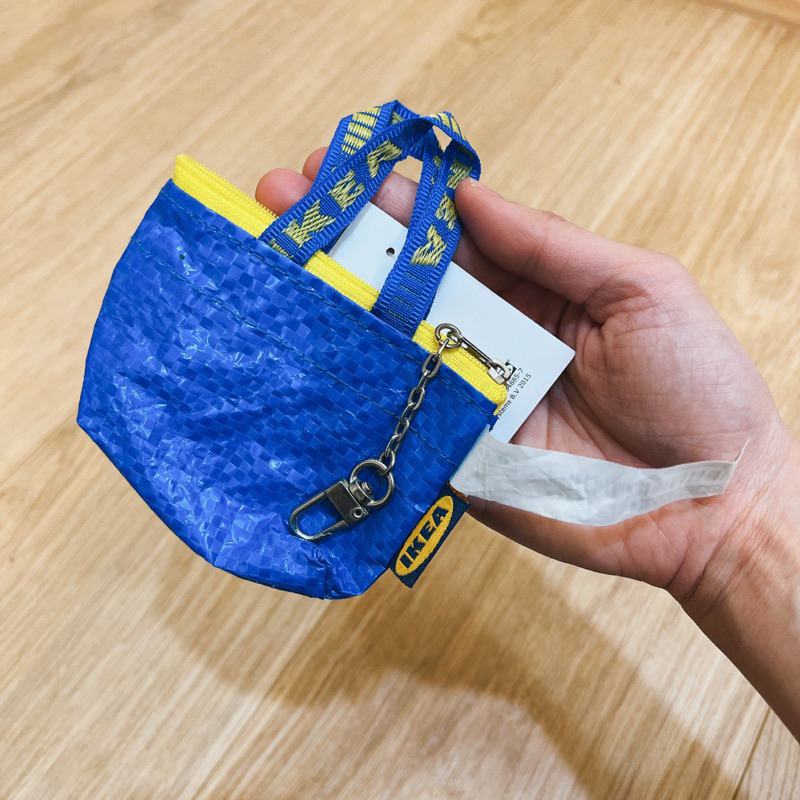 【全新現貨】IKEA 藍色購物袋吊飾/鑰匙圈/零錢包