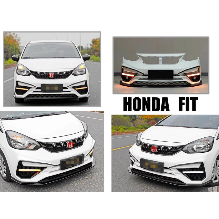 小傑-全新 HONDA FIT 4代 四代 2021 2022 年 海外版 前保桿 前保 大包 素材 空力套件