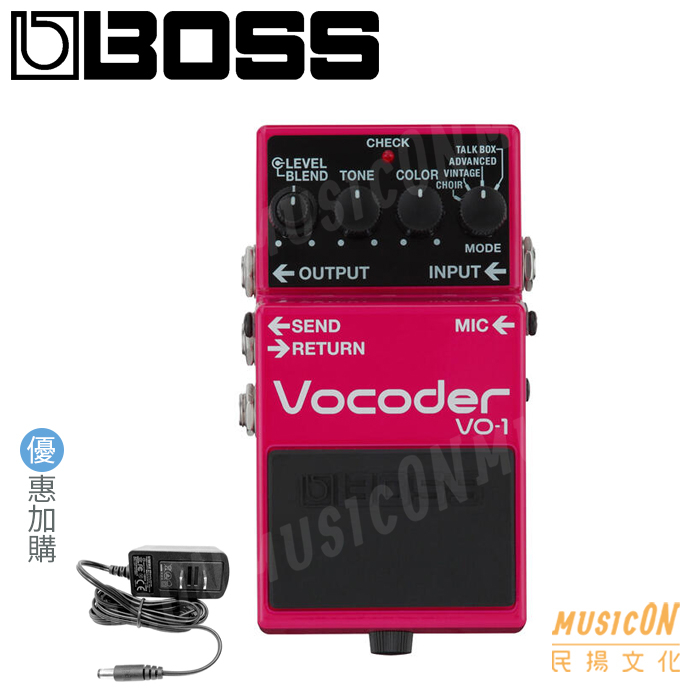 【 民揚樂器】BOSS VO-1 人聲效果器 人聲聲碼器 Talk Box Vocoder VO1