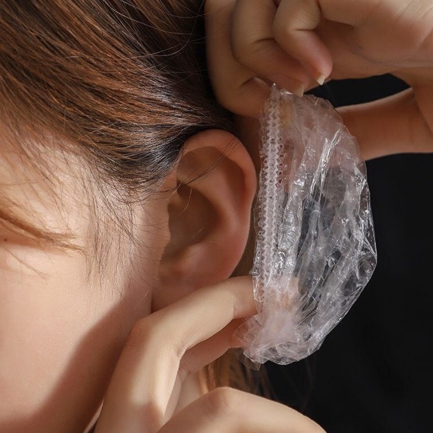 🌈🈶現貨+免運🦄️S104一次性兒童防水耳罩 拋棄式耳罩 美髮染燙漂髮耳套 防水耳罩