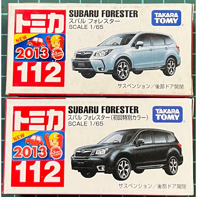 現貨 tomica 112 Subaru Forester 初回+一般 兩款合售 有2013新車貼 速霸路 多美小汽車