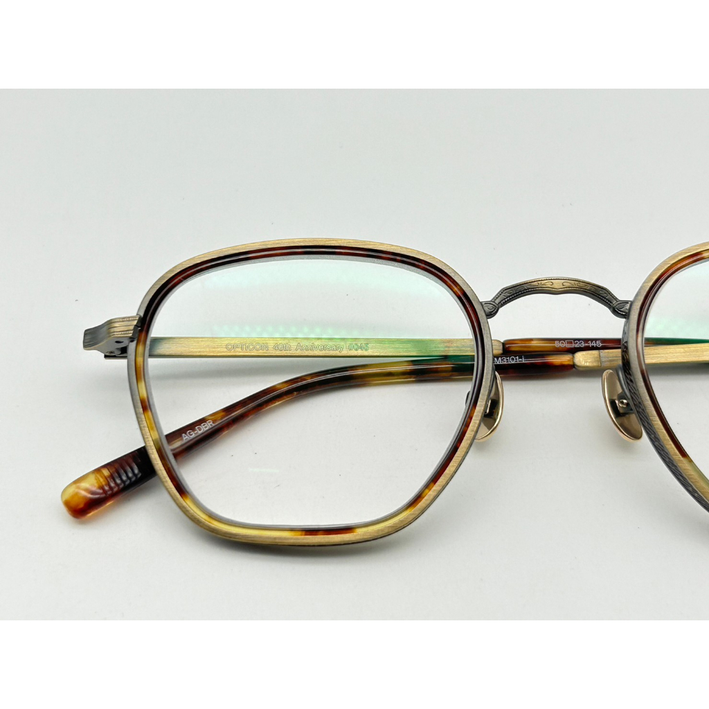 ✅🏆限量紀念款 🏆[檸檬眼鏡] Matsuda M3101-i AG-DBR 方形鈦金屬玳瑁色鏡框 40週年紀念款