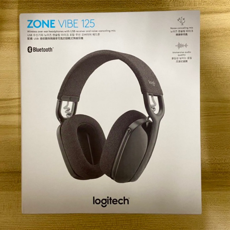 《落葉全新品》Logitech 羅技 Zone Vibe 125 無線藍牙耳機麥克風 石墨灰 藍牙耳麥 無線耳機