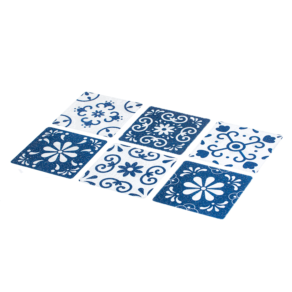 UdiLife 生活大師 異國清新風防滑貼片 6片裝 三種款式可選 自黏式 地板貼 拼貼 防水 耐磨