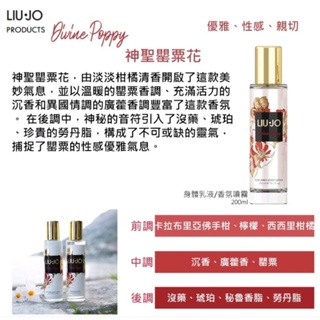 LIU JO 神聖罌粟花香水身體乳液200ml