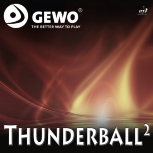 達叔乒乓桌球-杰沃捷沃GEWO THUNDERBALL 2 專業訓練桌球套膠 2.0mm(黑/紅) 非毒液 非阿魯納