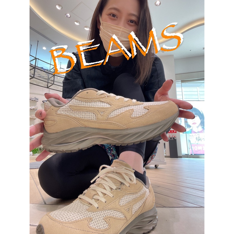 [JP代購娛樂室] MIZUNO 美津濃 x BEAMS 聯名 WAVE RIDER β B 沙色 褐色