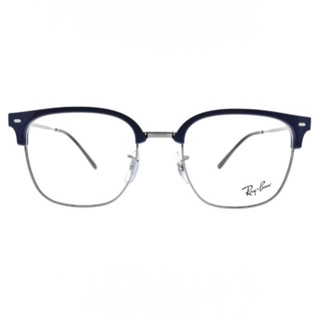 【RayBan 雷朋】木村拓哉代言配戴款 方框紳士眉框 光學眼鏡(海軍藍 槍#RB7216F 8210-53mm)