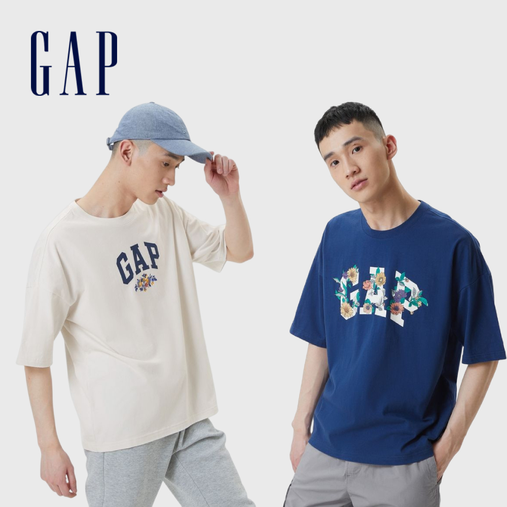 Gap 男裝 Logo寬鬆短袖T恤 厚磅密織親膚系列-多色可選(602918)