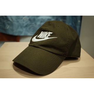 ☛阿波二手☚ Nike帽子 復古老帽 刺繡 基本 Cap 軍綠 棒球帽