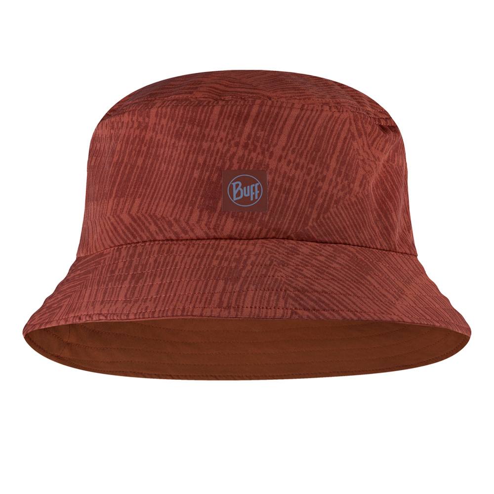 【BUFF】BF122591-404 可收納漁夫帽 赭紅刷紋