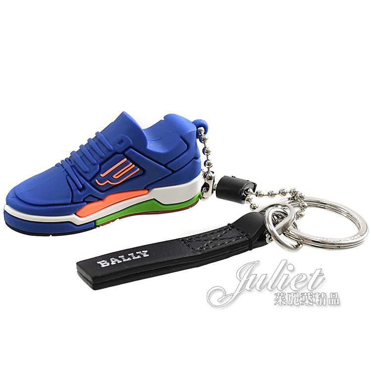 【茱麗葉精品】BALLY 6301273 BALLY CHAMPION球鞋造型鑰匙圈吊飾.寶藍 現貨在台