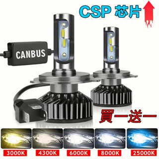 買一贈一【免運+24H出】H4 H7汽車LED大燈泡 機車超亮LED頭燈 H1 H11 9005 9006霧燈 改裝車燈