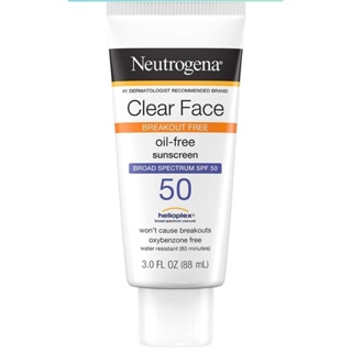部分現貨 Neutrogena 露得清 Clear Face 液體乳液防曬霜 適用於痤瘡皮膚無香SPF50/30/70