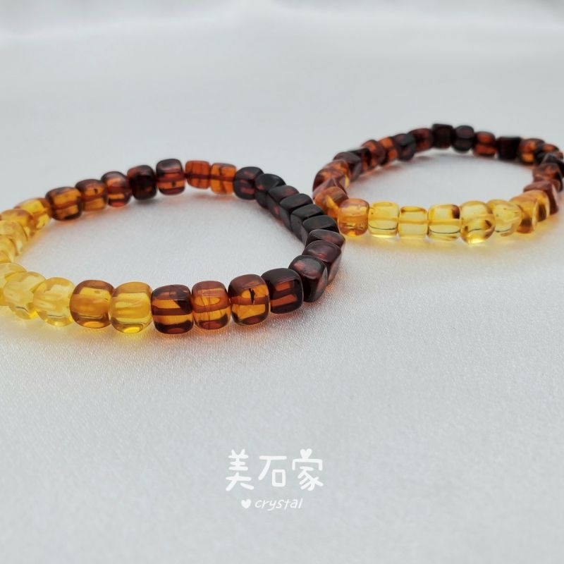 美石家 crystal  | 琥珀 | 金珀 | 漸變色手串 約6mm+