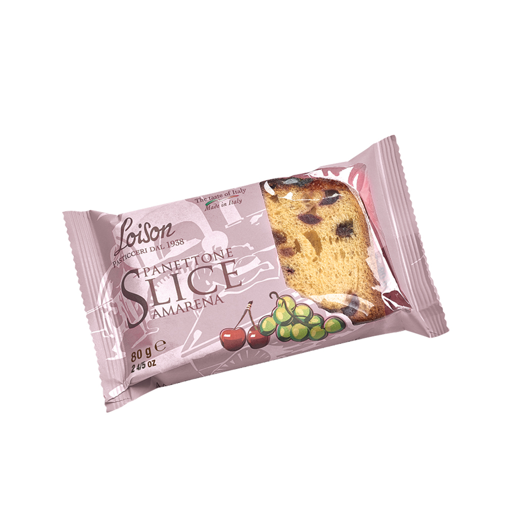 Loison 黑櫻桃潘娜多妮聖誕蛋糕 切片裝 70g【玩饗食庫】義大利 聖誕麵包 聖誕點心 聖誕禮物 交換禮物