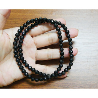 黑碧璽切面 6.5mm 手鍊、腳環
