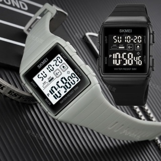 SKMEI/時刻美 方型雙時間顯示運動電子錶 電子錶 男女手錶 學生錶 當兵手錶 夜光/鬧鐘/防水/計時