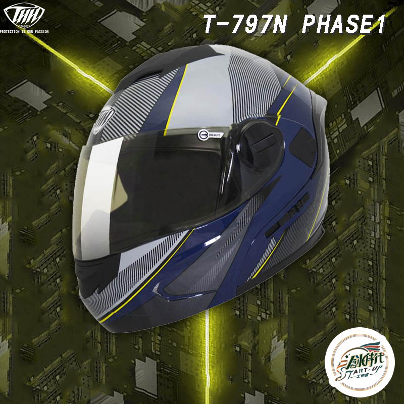 創時代 THH T-797N PHASE1 全罩式 安全帽 空力押尾 內墨鏡 通風 內襯可拆洗