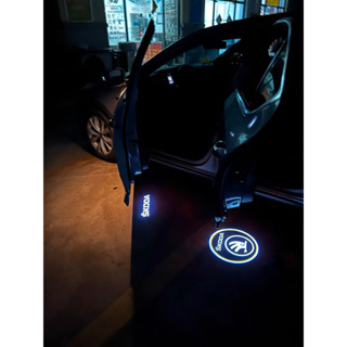 迎賓燈 斯科達 Skoda 改裝 汽車 精品 照地燈 SUPERB Octavia Combi 裝飾 免運 迎賓燈