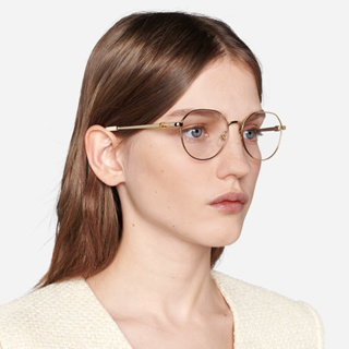 GUCCI GG1145O 古馳眼鏡｜女金屬金絲全框文藝金色超輕眼鏡框 女生品牌眼鏡框【幸子眼鏡】
