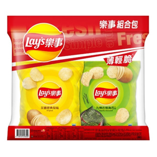 世界GO Lay’s 樂事 洋芋片 組合包 (4入) 海苔/原味/起司 台灣餅乾