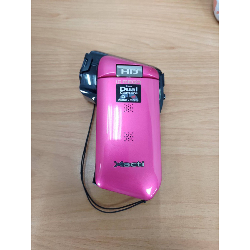三洋迷你攝影機 粉紅色CG10 手掌型迷你攝影機 攝影機 迷你 全配 影音傳輸線 充電器+2顆電池(二手台北現貨)