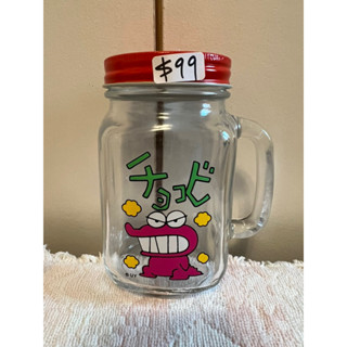 🆕蠟筆小新-恐龍玻璃梅森瓶(450ML)