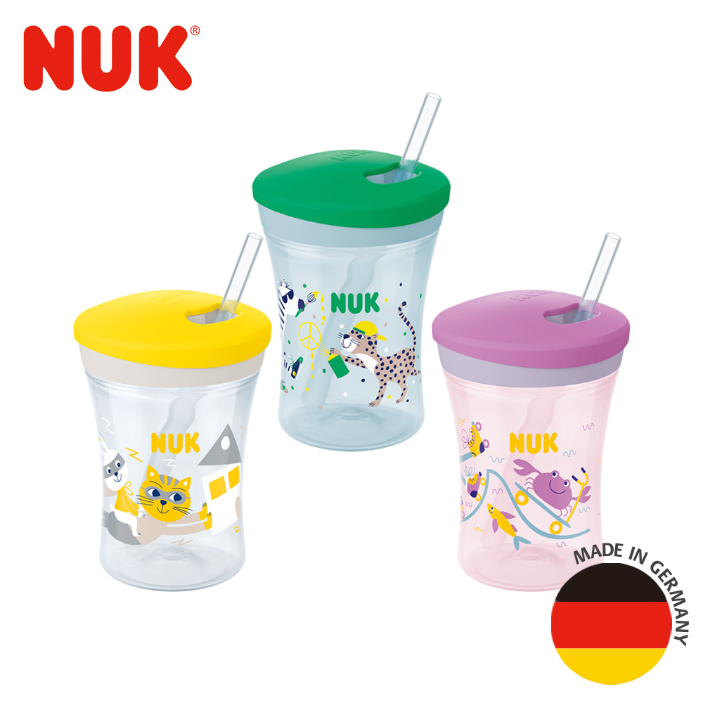 【NUK原廠直營賣場】【德國NUK】360度防漏吸管杯230mL-顏色隨機