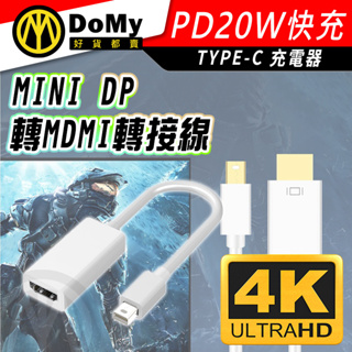 mini DP 轉 HDMI 轉接線 DP TO HDMI線 4K Displayport轉HDMI 迷你 便攜 轉換