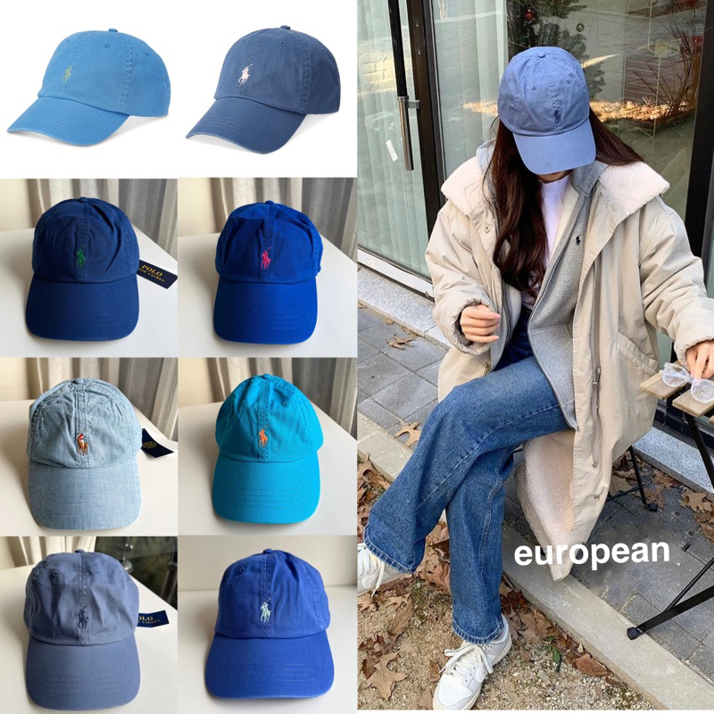 新增2024新色 Polo Ralph Lauren 灰藍/ 藍色系 刺繡 小馬 老帽 棒球帽 帽子