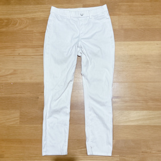 Uniqlo 緊身白褲 有彈性 七分 尺寸S 鉛筆褲 內搭 日系