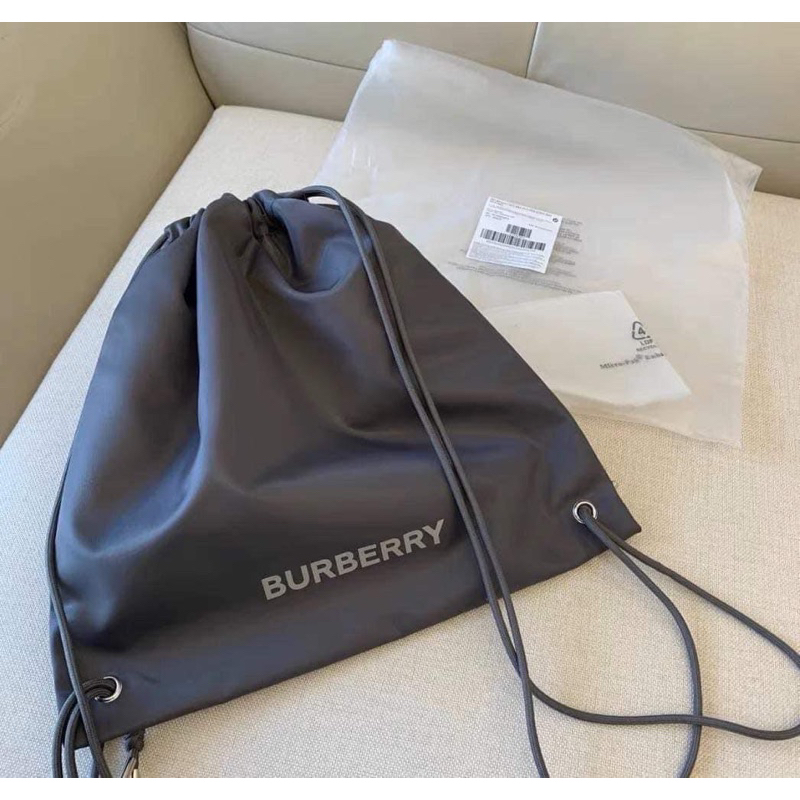 Burberry drawstring bag grey 精品 束口袋 灰