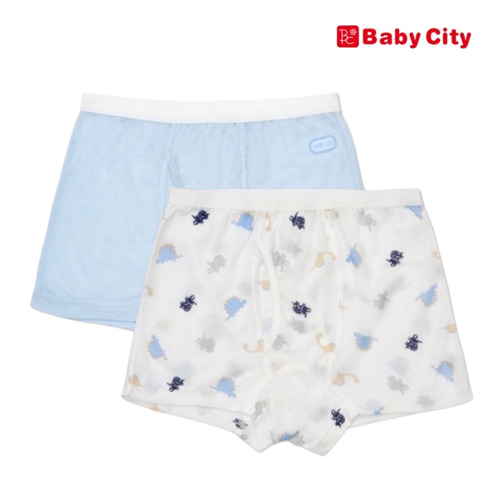 【Baby City】恐龍天絲男內褲/2入｜亮童寶貝