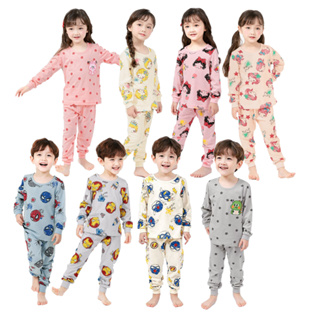 【Mellisse】 莫代爾長版童衣 韓國秋冬新品 30支棉 純棉睡衣 長袖兒童居家服 套裝 兒童睡衣