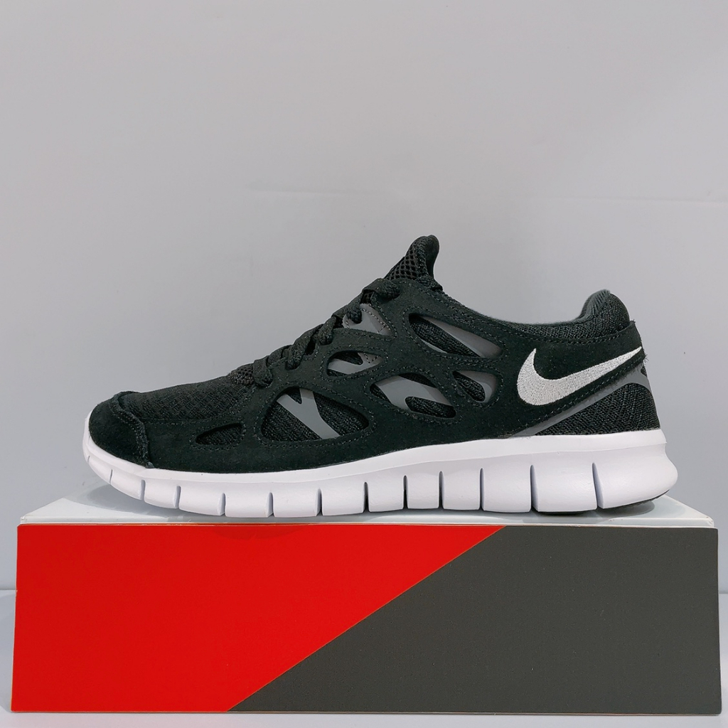 NIKE FREE RUN 2 男生 黑色 赤足 輕量 健身 訓練鞋 運動 慢跑鞋 537732-004