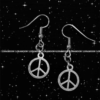 世界和平符號耳環單只 Peace 反戰 搖滾憤青頹廢