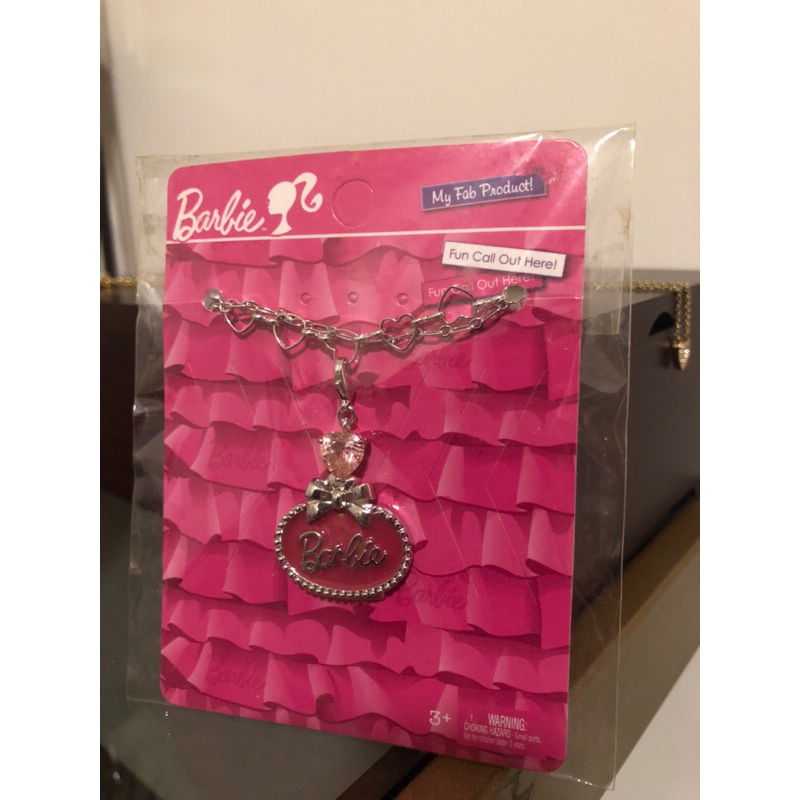 Barbie 芭比 專櫃 琺瑯鋯石項鍊 吊飾（到手價）