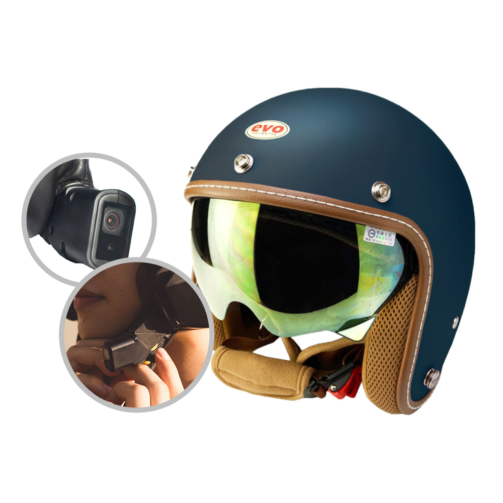 IminiDV X4 EVO 內建式 安全帽 行車記錄器 艾莉莎 ALISA 機車 霧面 消光 內墨鏡 3/4罩安全帽