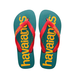 哈瓦仕 Havaianas Top 黃綠 大LOGO 夾腳拖 男款 H5623【新竹皇家4145741-7797U】