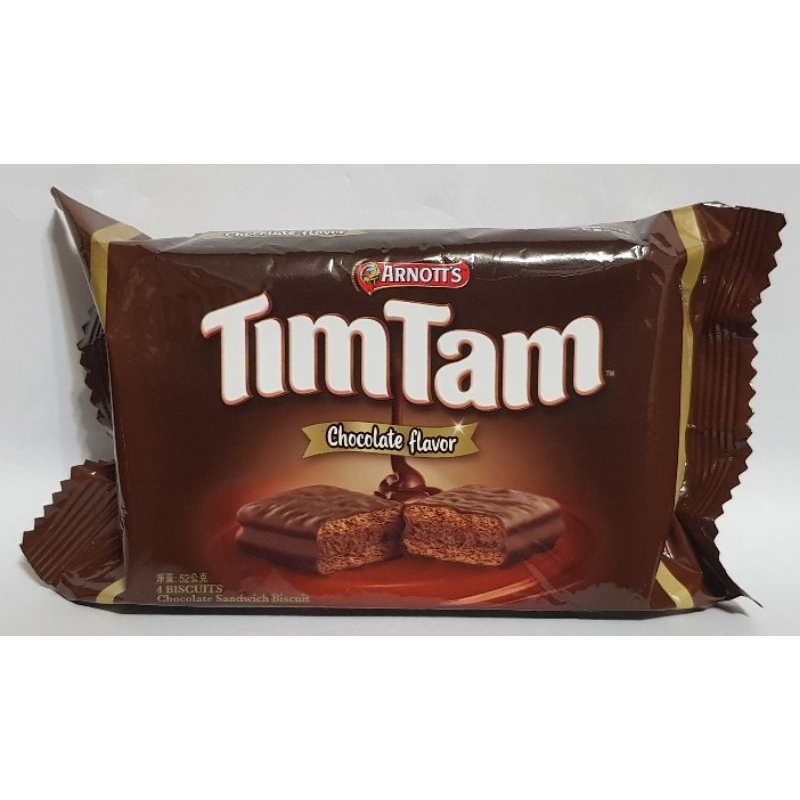 《蝦皮最便宜》TimTam 巧克力夾心餅乾(四片裝) 52g