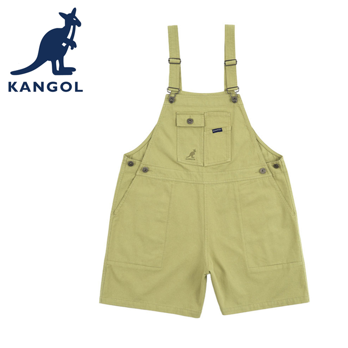 KANGOL 英國袋鼠 吊帶短褲 63221571 女款 水洗棉