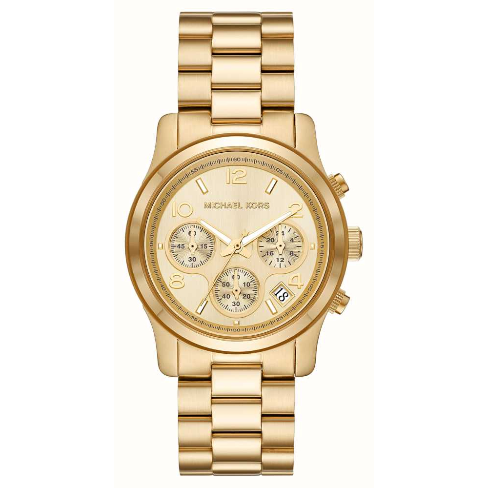 【MICHAEL KORS】時尚玫瑰金三眼女錶 MK7323 38mm 現代鐘錶