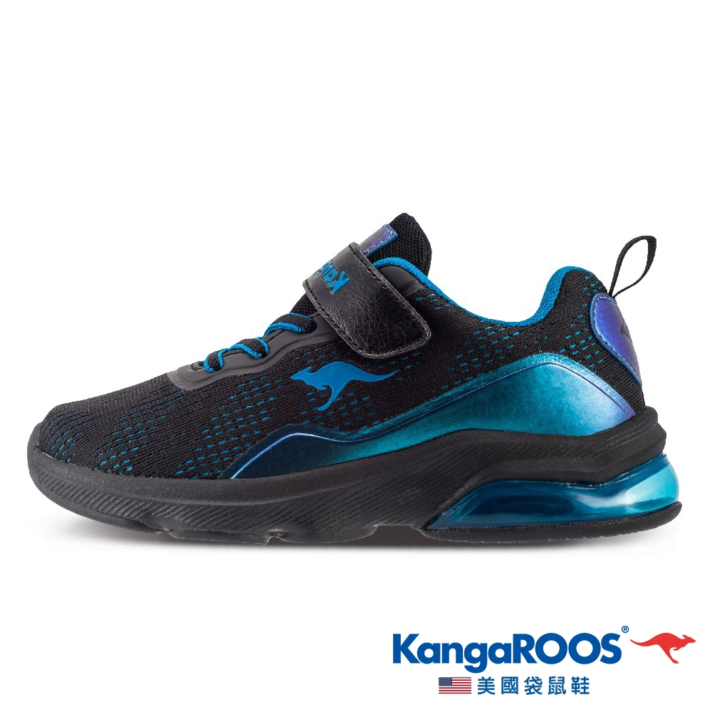 麻糬鞋屋 KangaROOS 童鞋RUN SWIFT輕量透氣緩震氣墊運動鞋11890-黑 超低直購價590元