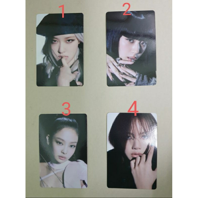 blackpink YG線下官方商品小卡(Jisoo、Jennie、Rosé、Lisa)
