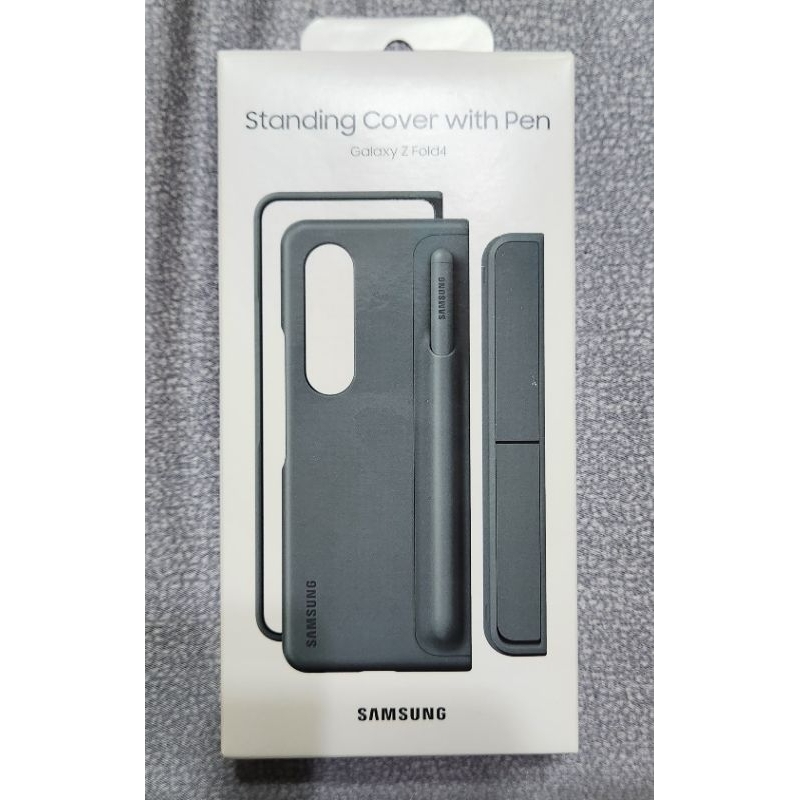 全新 原廠 Samsung Z Fold 4 立架式 保護殼 附 S pen 雪松綠